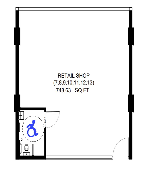  bedroom Retail floor plan at Binghatti Flare