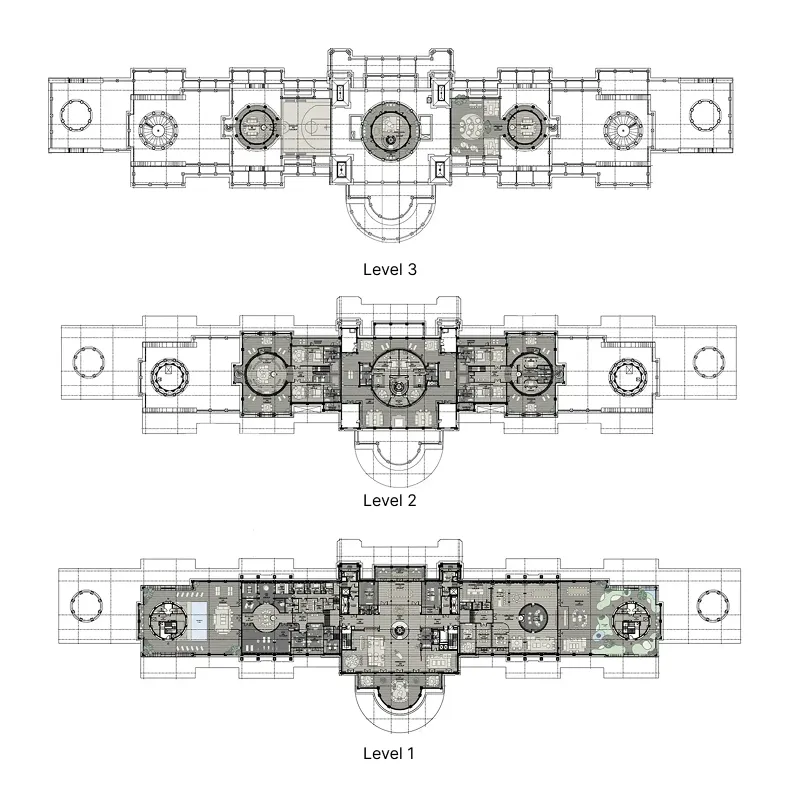 8 bedroom Apartments floor plan at Raffles The Palm Dubai