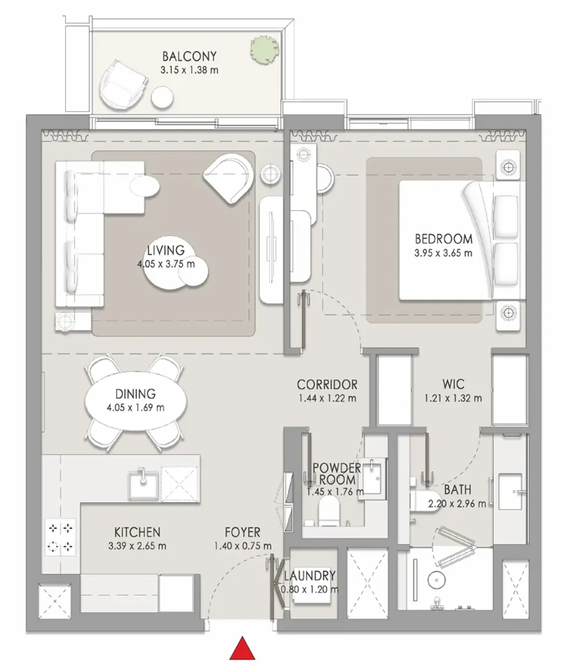 1 bedroom Apartments floor plan at City Walk Crestlane
