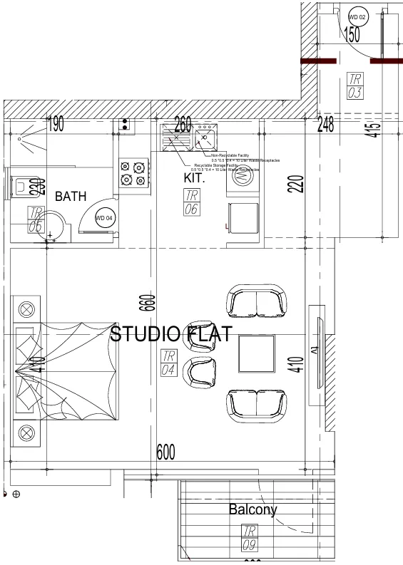 0 bedroom Apartments floor plan at Paradise View II