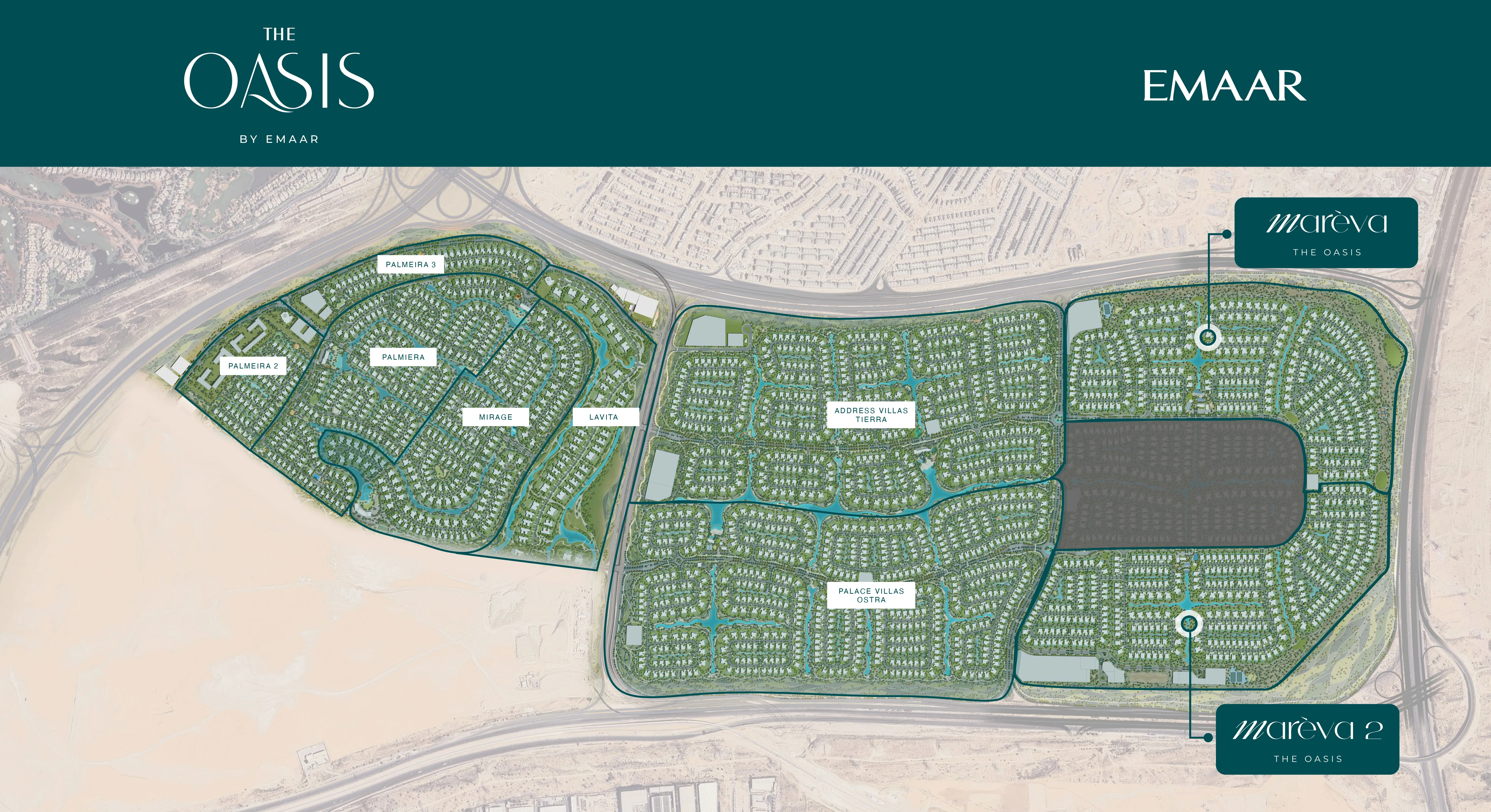 Mareva 1 and 2 The Oasis master plan 1