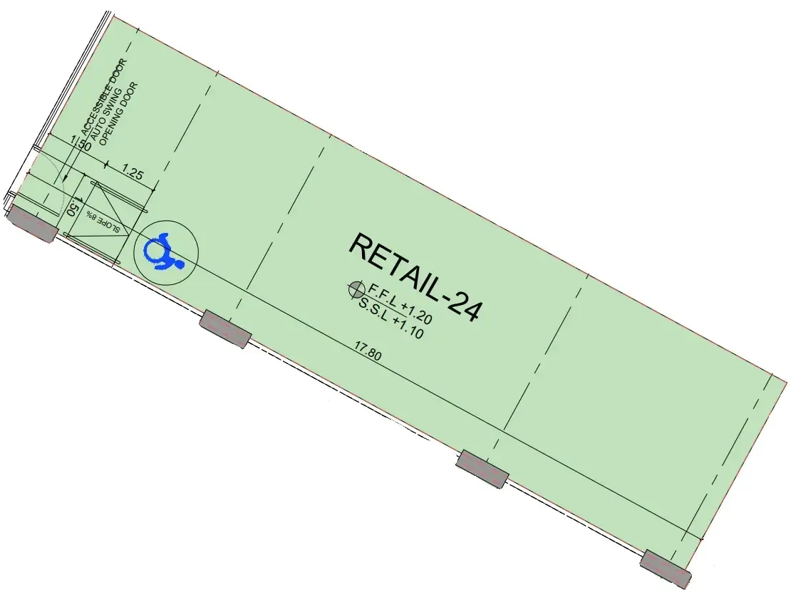  bedroom Retail floor plan at Binghatti HillCrest