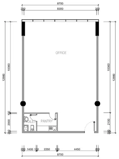  bedroom Office floor plan at Tomorrow Commercial Tower