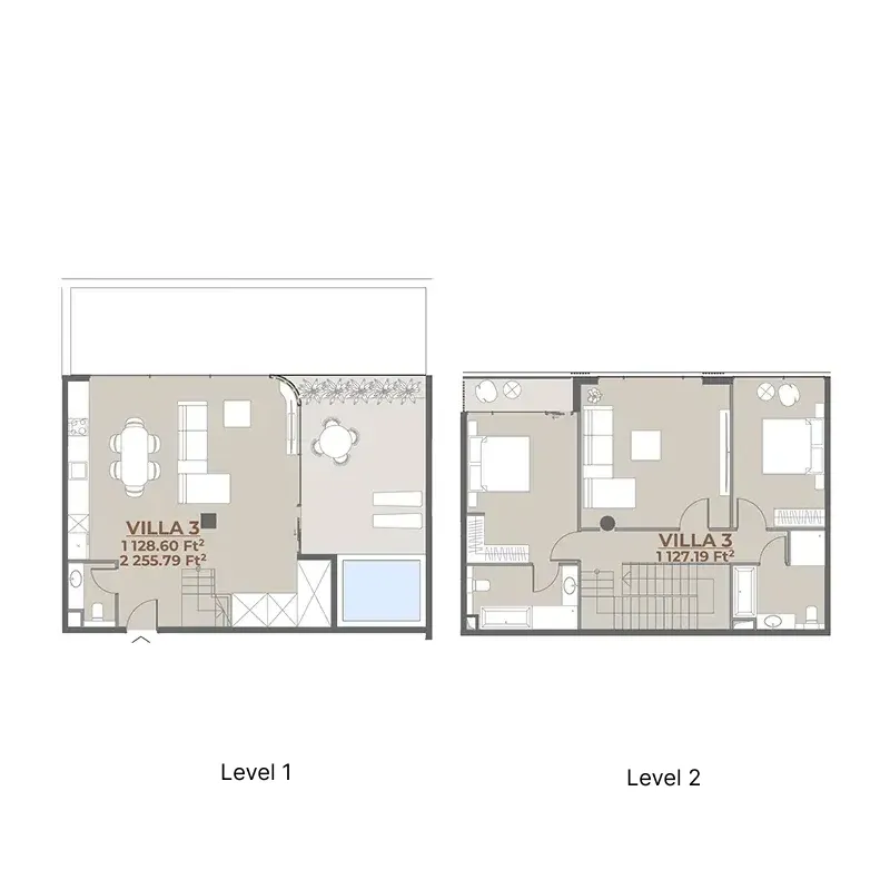 3.5 bedroom Villa floor plan at House of WELL