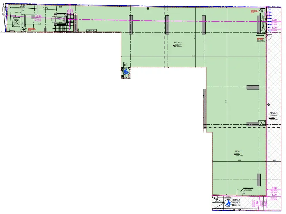  bedroom Retail floor plan at Binghatti Moonlight