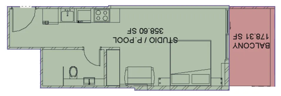 0 bedroom Apartments floor plan at Samana Santorini