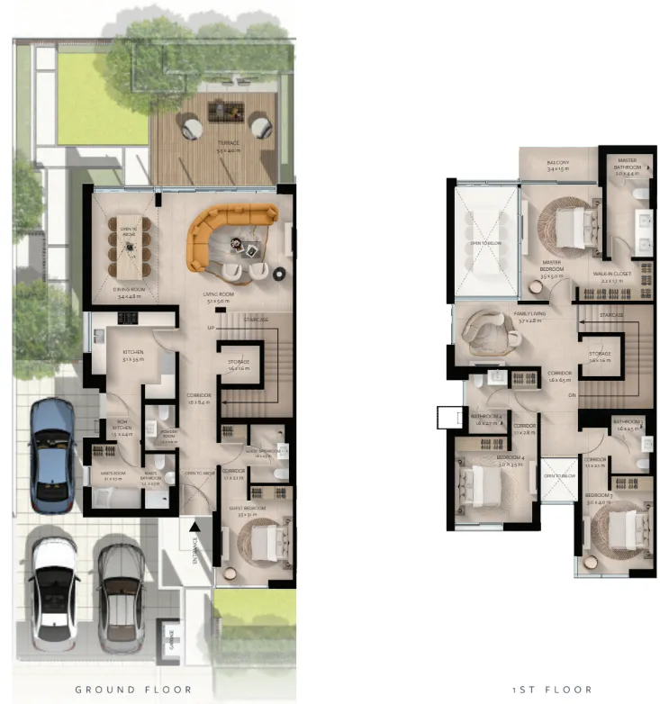 4 bedroom Villa floor plan at Waada Dubai South