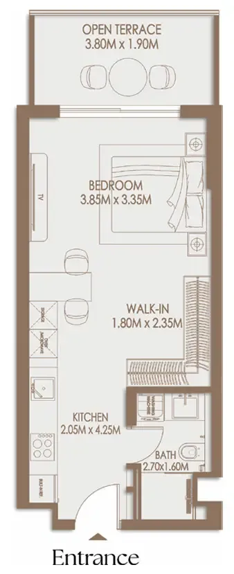 0 bedroom Apartments floor plan at Veona by Gutti