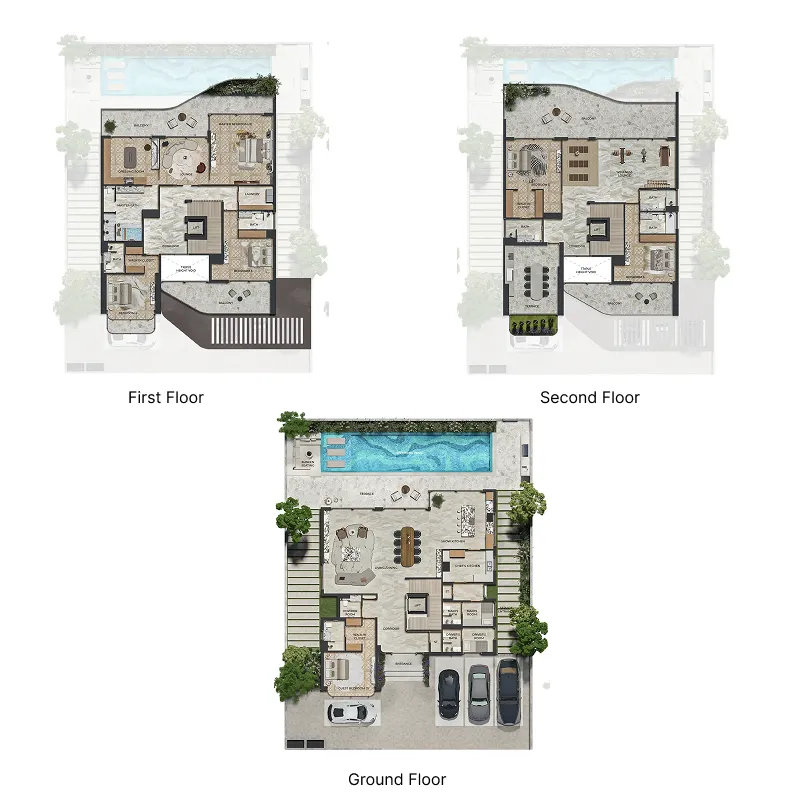 6 bedroom Villa floor plan at Knightsbridge