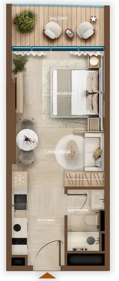 0 bedroom Apartments floor plan at Sky Hills Astra