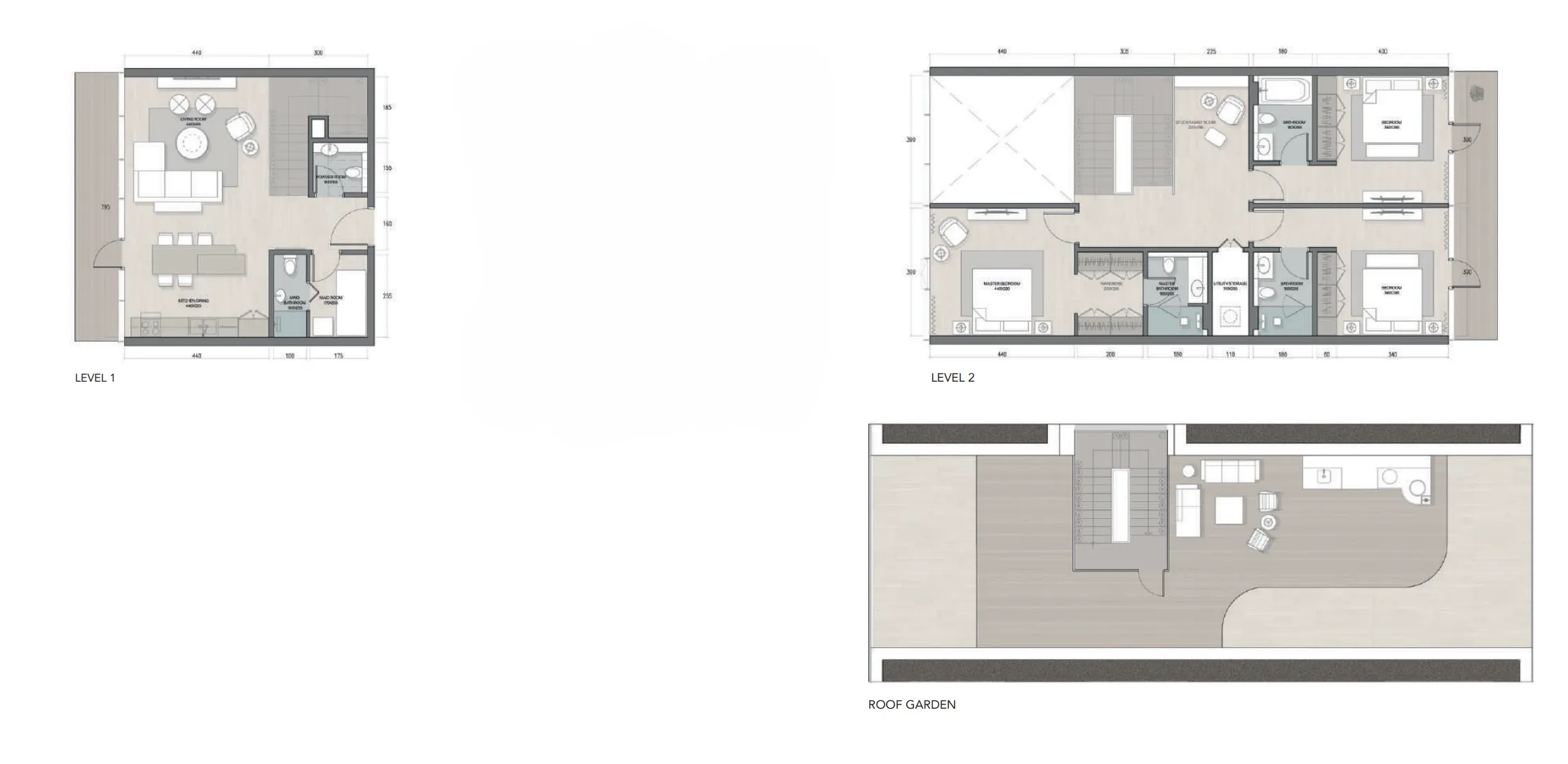 3.5 bedroom Duplex floor plan at Quattro Del Mar