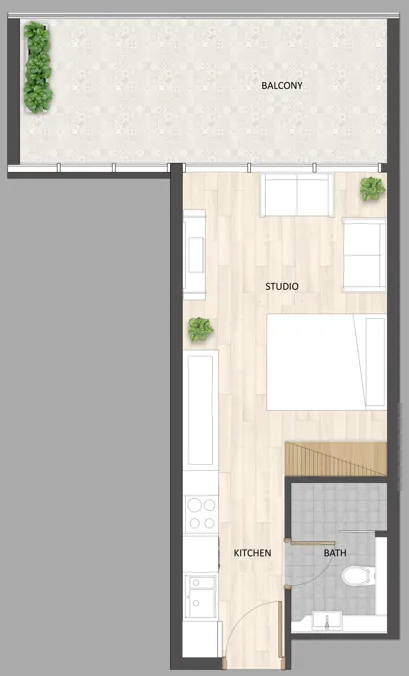 0 bedroom Apartments floor plan at Barari Palace