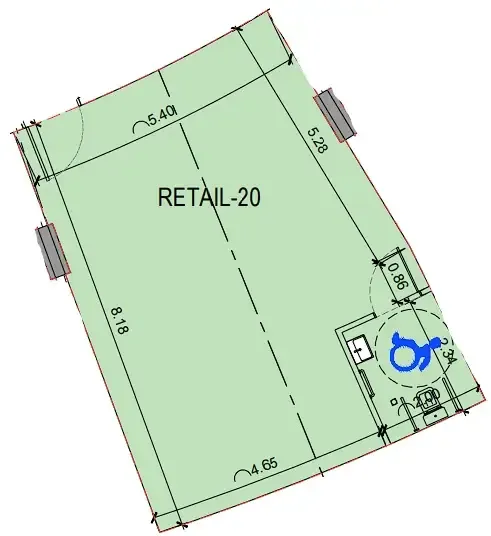  bedroom Retail floor plan at Binghatti Skyflame