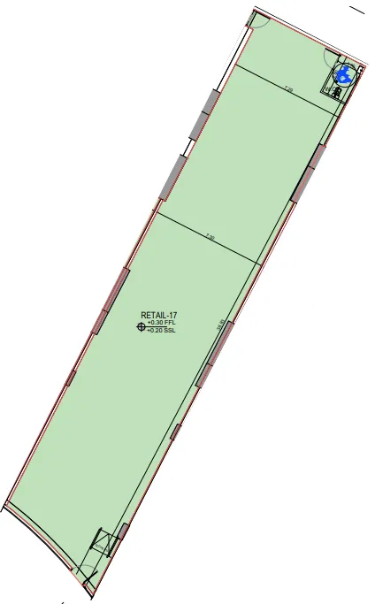  bedroom Retail floor plan at Binghatti Flare