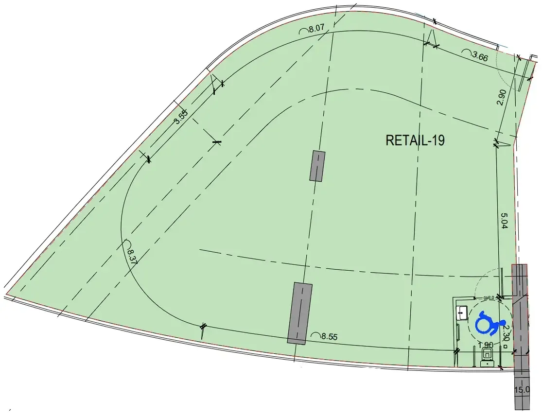  bedroom Retail floor plan at Binghatti Skyflame