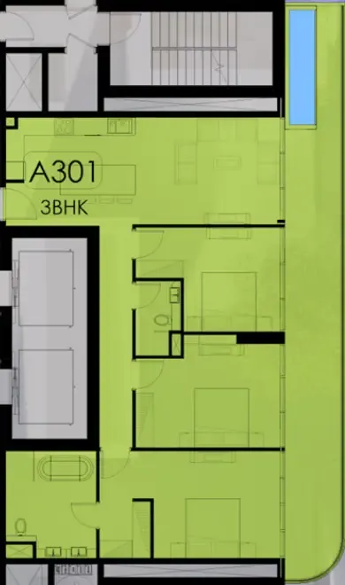 3 bedroom Apartments floor plan at Ocean Pearl 1 and 2