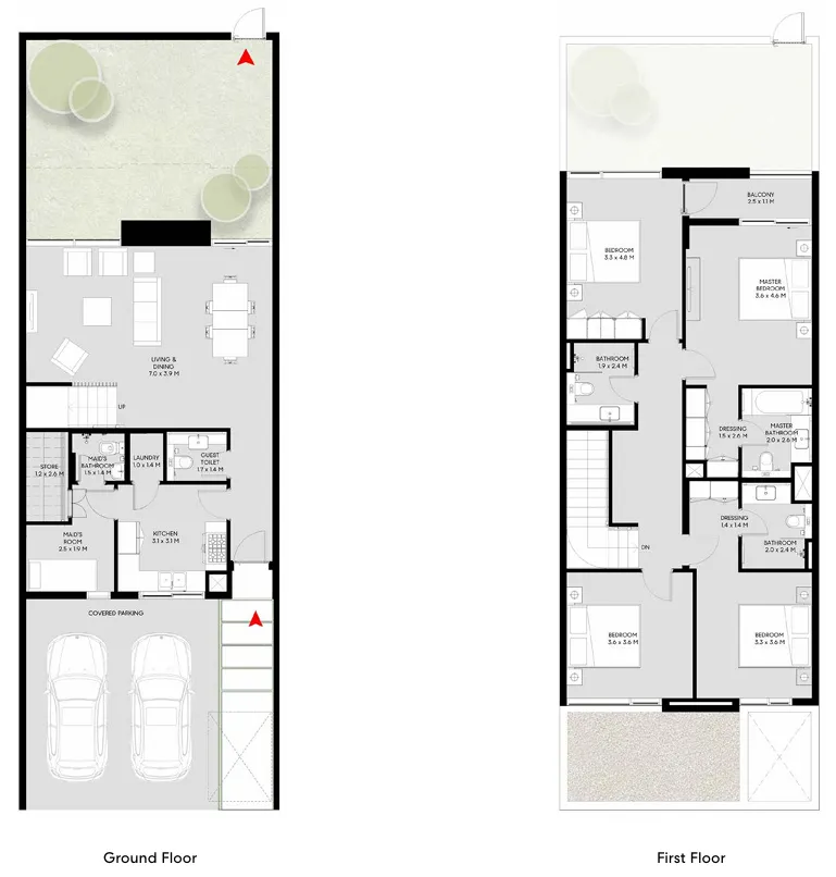 4 bedroom Townhouse floor plan at Masaar 3 Sedra