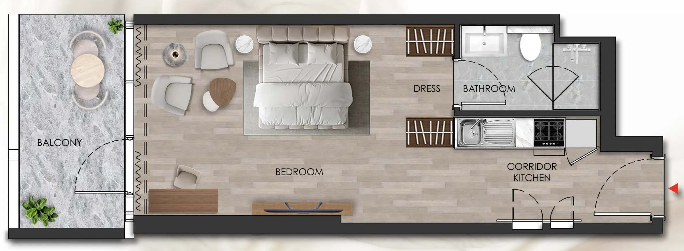 0 bedroom Apartments floor plan at Island Heights