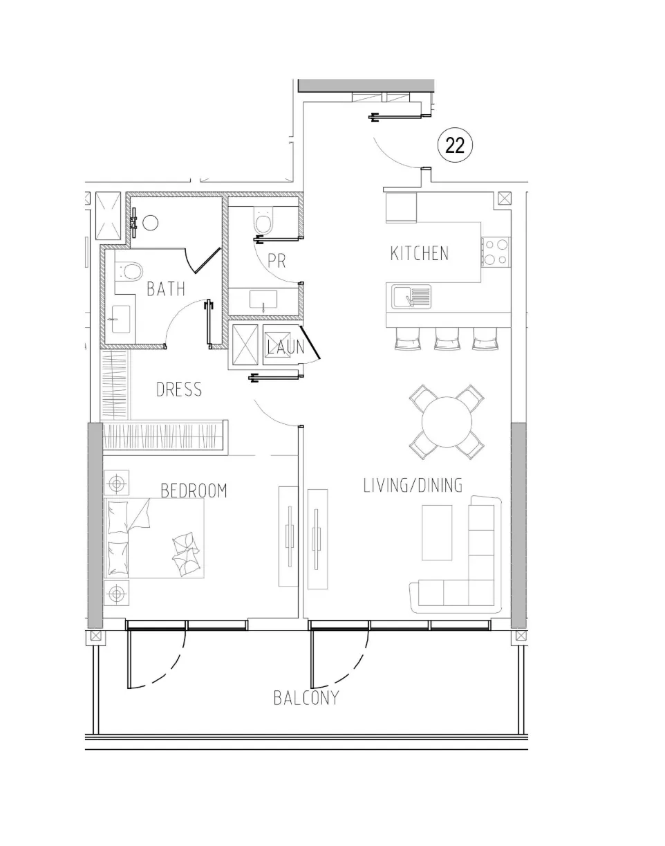 1 bedroom Apartments floor plan at Damac Riverside Views