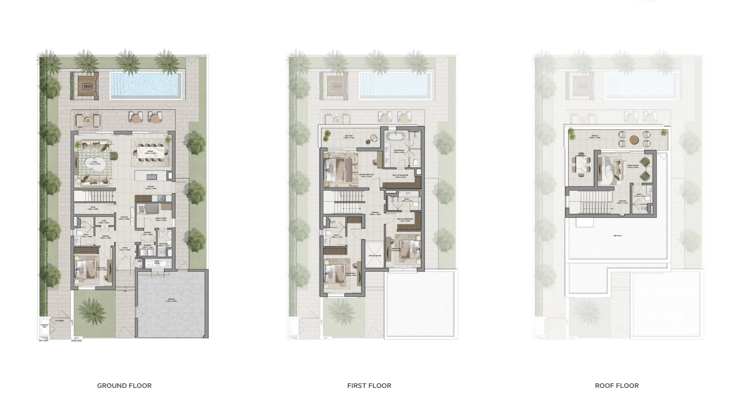 4 bedroom Villa floor plan at Serro 2