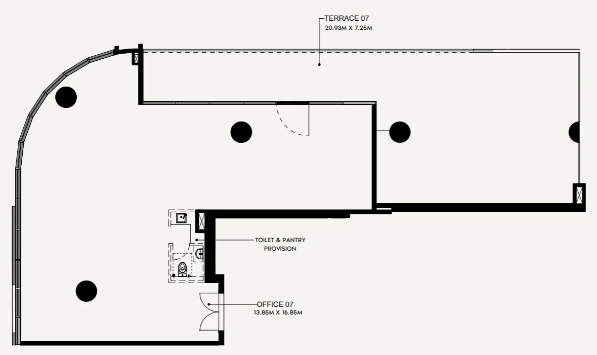  bedroom Office floor plan at Azizi Emerald