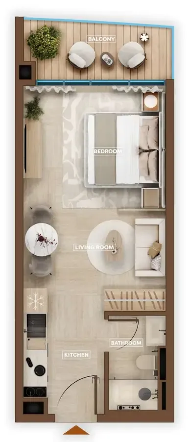 0 bedroom Apartments floor plan at Sky Hills Astra