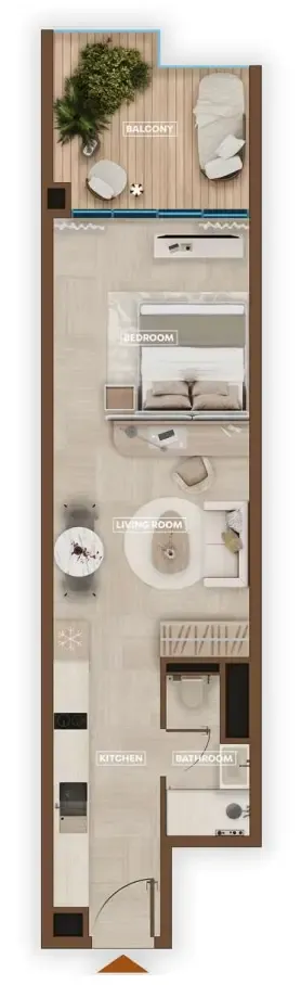 0 bedroom Apartments floor plan at Sky Hills Astra