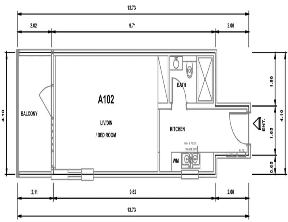 0 bedroom Apartments floor plan at Parkwood Residences