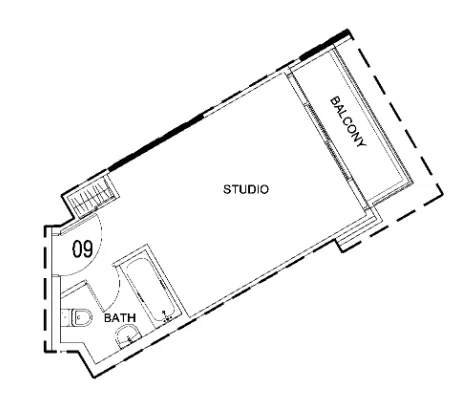 1 bedroom Apartments floor plan at Damac Hills 2 - Hotel Edge by Rotana