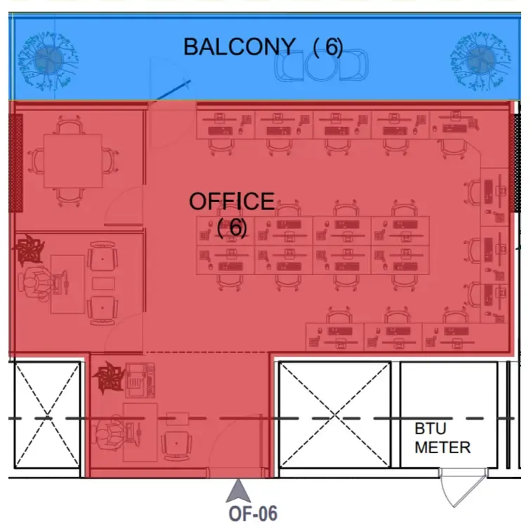  bedroom Office floor plan at Celesto 4