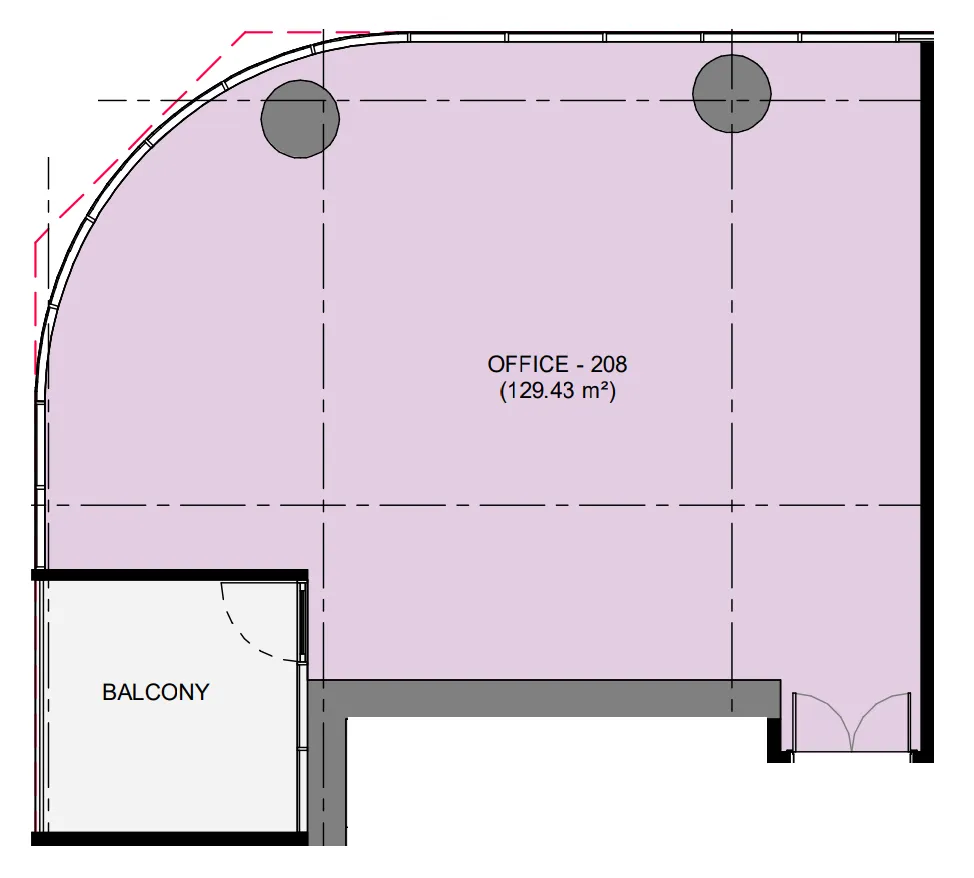  bedroom Office floor plan at Azizi Emerald