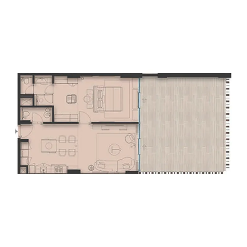 1 bedroom Apartments floor plan at Sea Cliff by Imtiaz