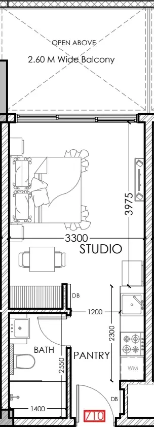 0 bedroom Apartments floor plan at Al Haseen Residences 5