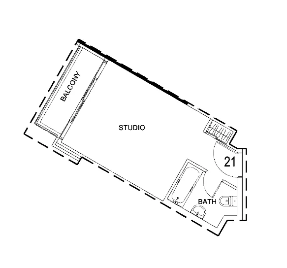 0 bedroom Apartments floor plan at Damac Hills 2 - Hotel Edge by Rotana