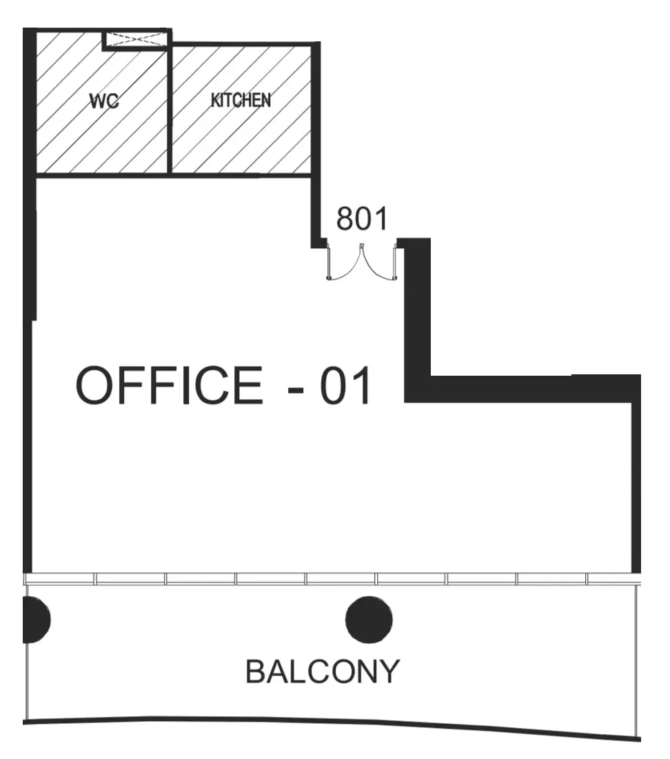  bedroom Office floor plan at The WOW Tower