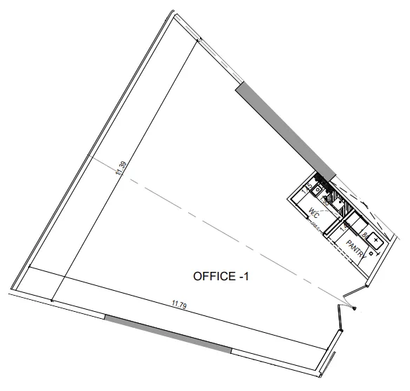  bedroom Office floor plan at Binghatti Circle