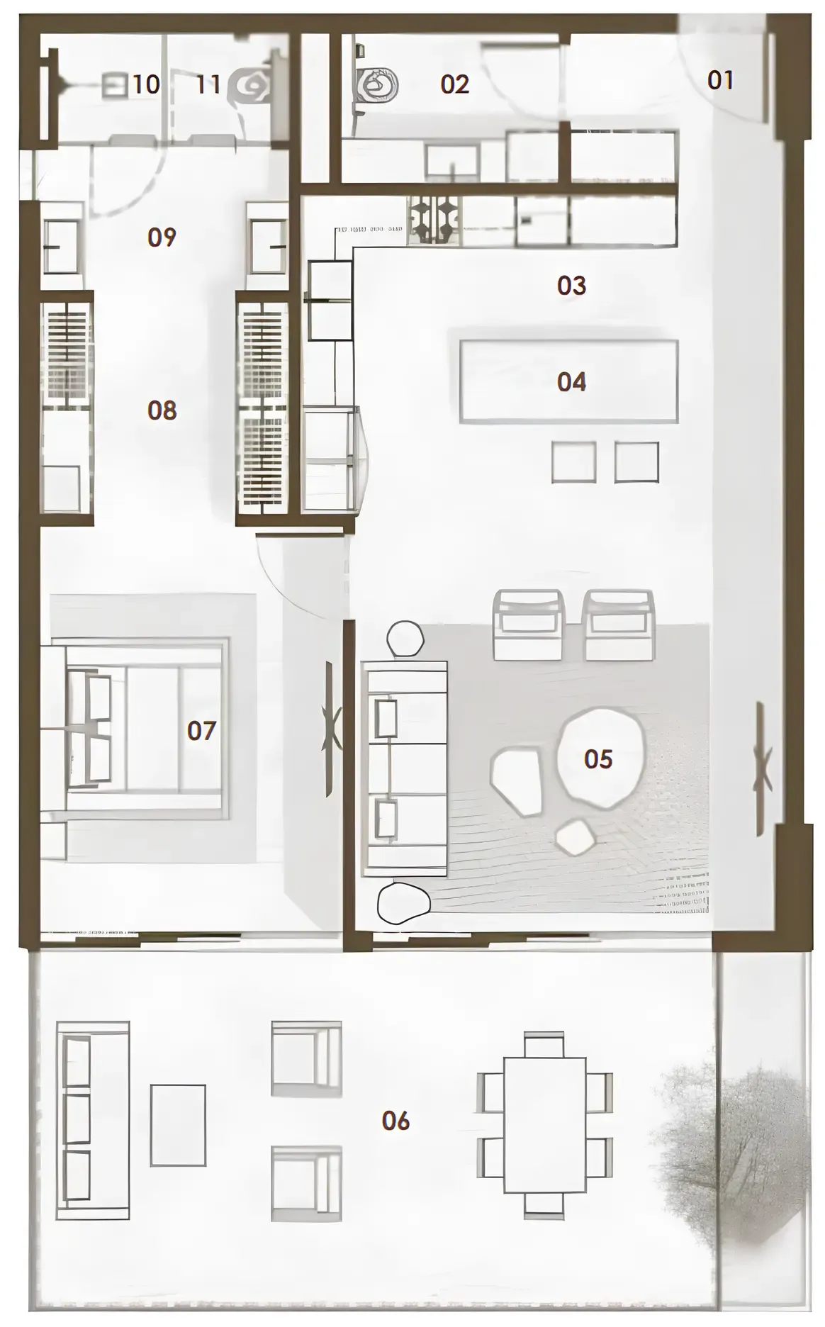 1 bedroom Apartments floor plan at Keturah Reserve