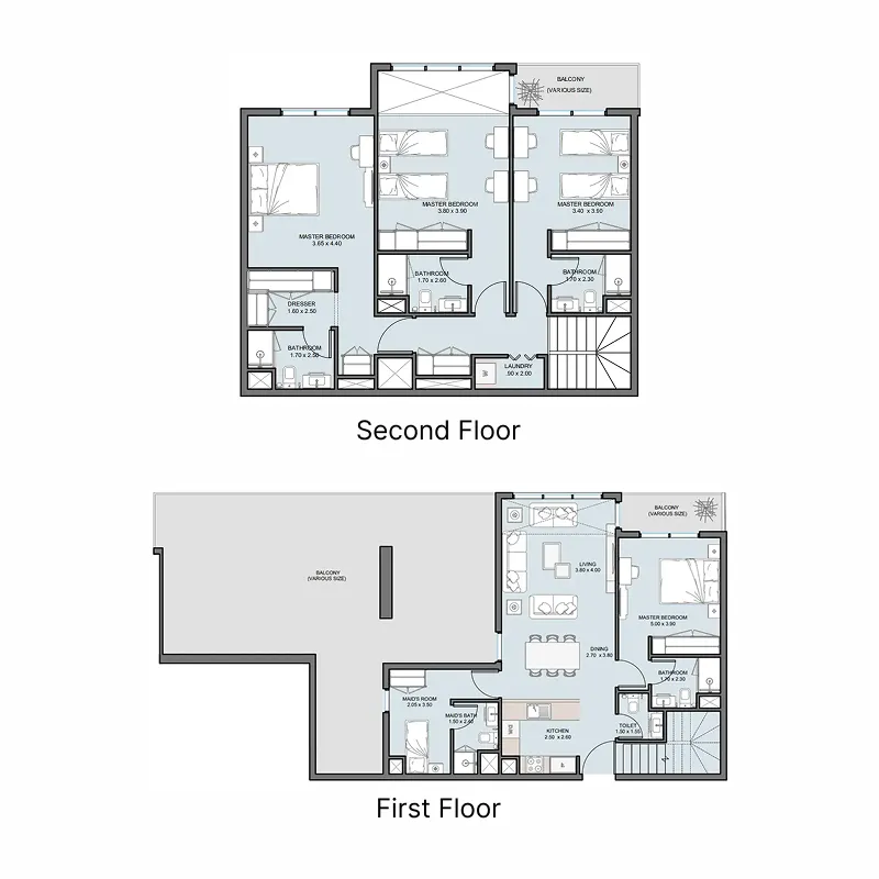 4 bedroom Apartments floor plan at The District