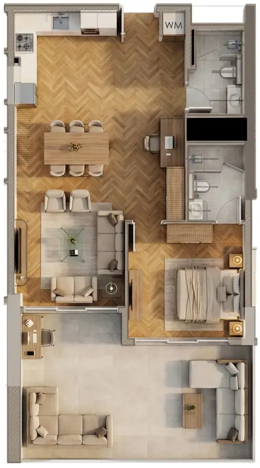 1 bedroom Apartments floor plan at Armas By Zenith