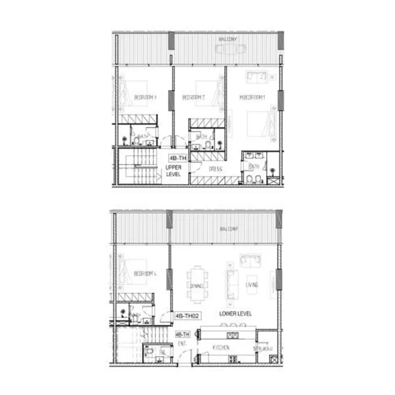 4 bedroom Townhouse floor plan at Safa One de Grisogono
