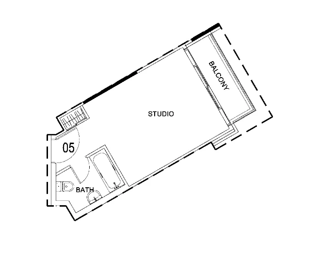 0 bedroom Apartments floor plan at Damac Hills 2 - Hotel Edge by Rotana
