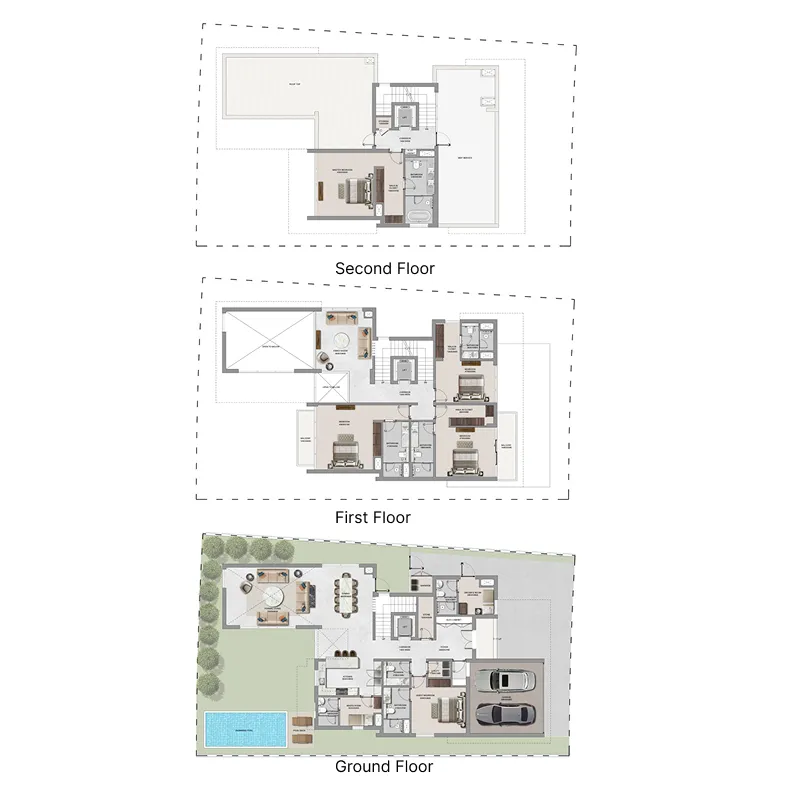 5.5 bedroom Villa floor plan at The Orchard at Sobha City
