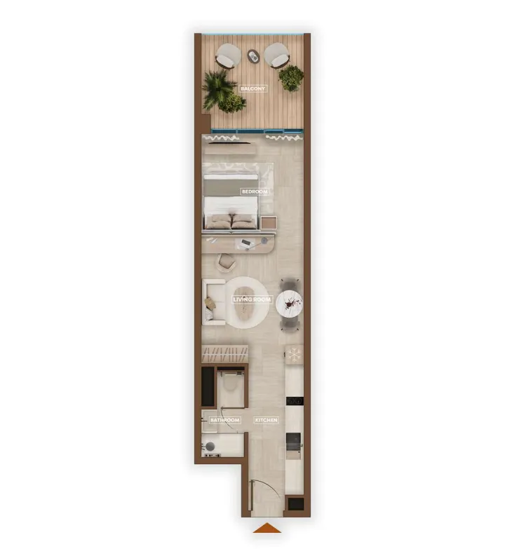 0 bedroom Apartments floor plan at Sky Hills Astra