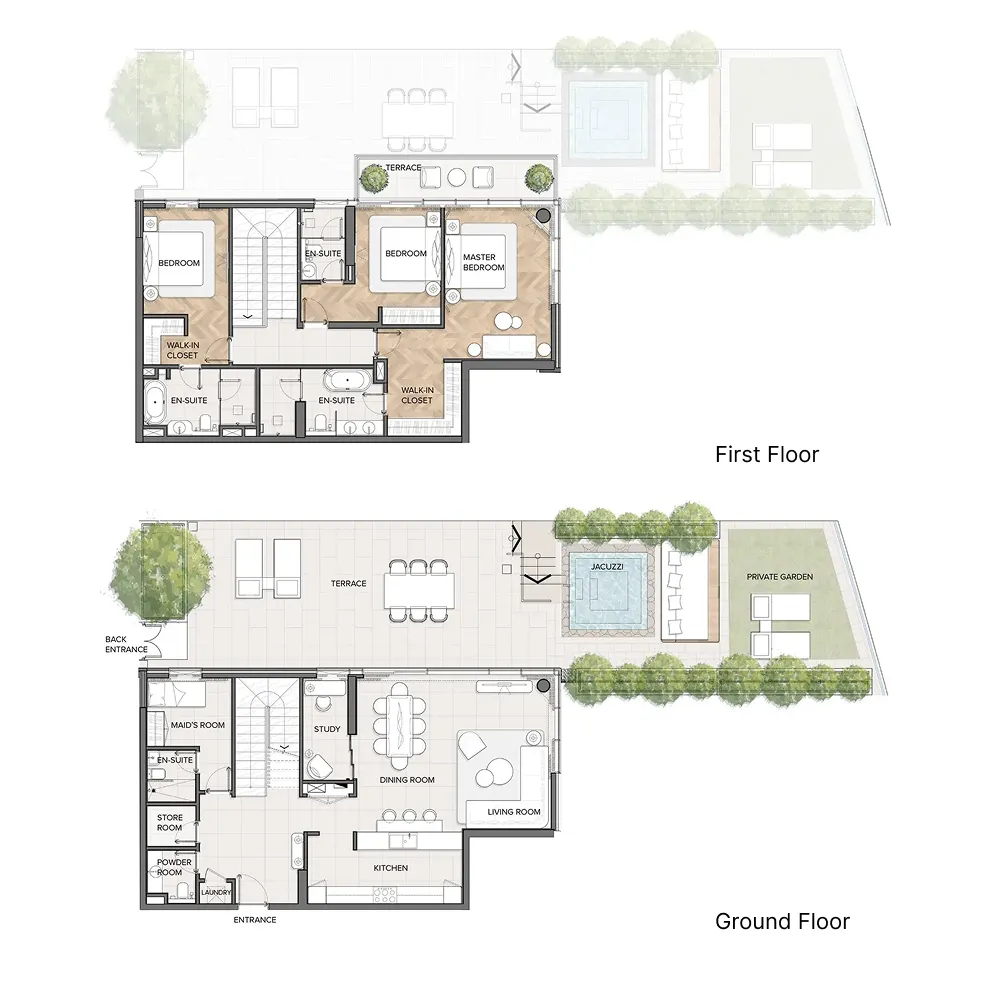 3 bedroom Duplex floor plan at Residences Du Port Autograph Collection