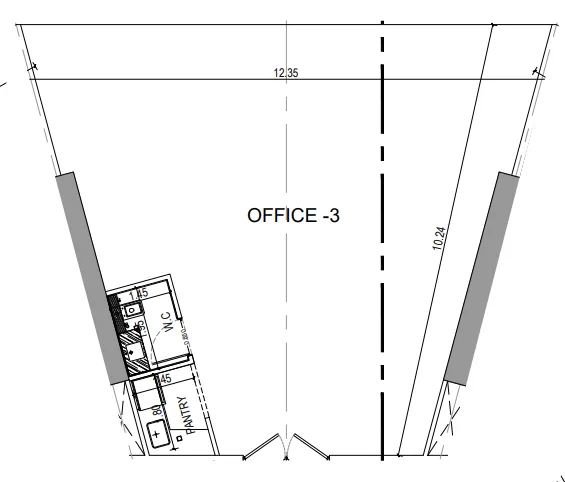  bedroom Office floor plan at Binghatti Circle