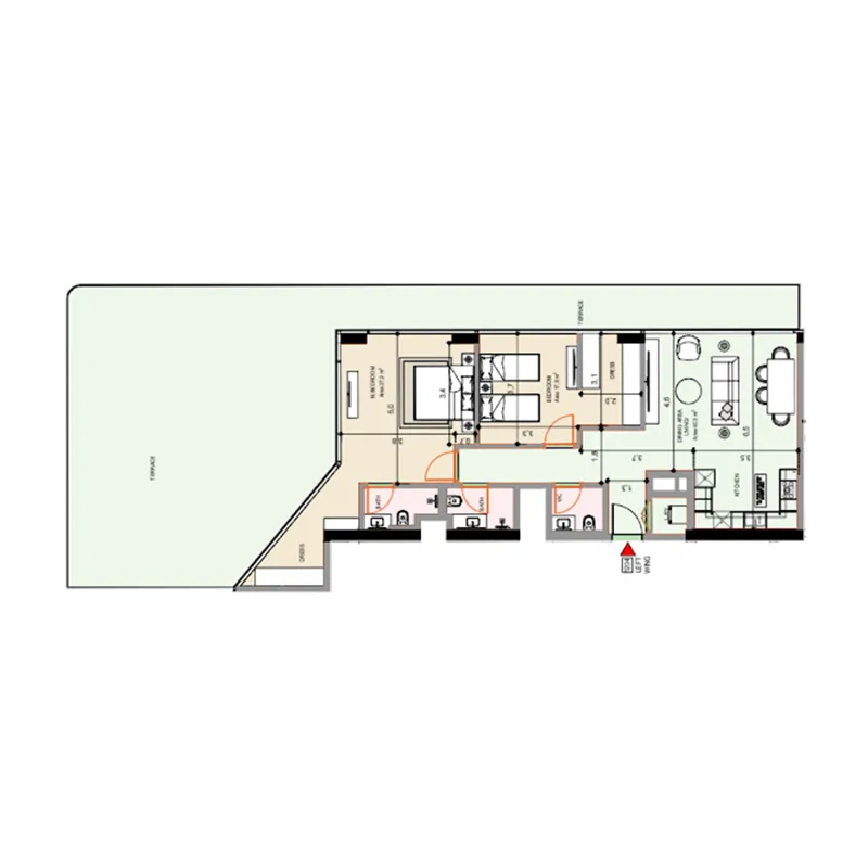 2 bedroom Apartments floor plan at Edgewater Residences 1, 2 and 3