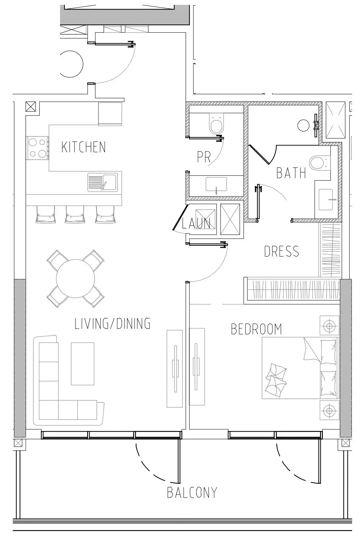 1 bedroom Apartments floor plan at Damac Riverside Views