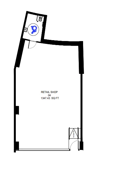  bedroom Retail floor plan at Binghatti Flare