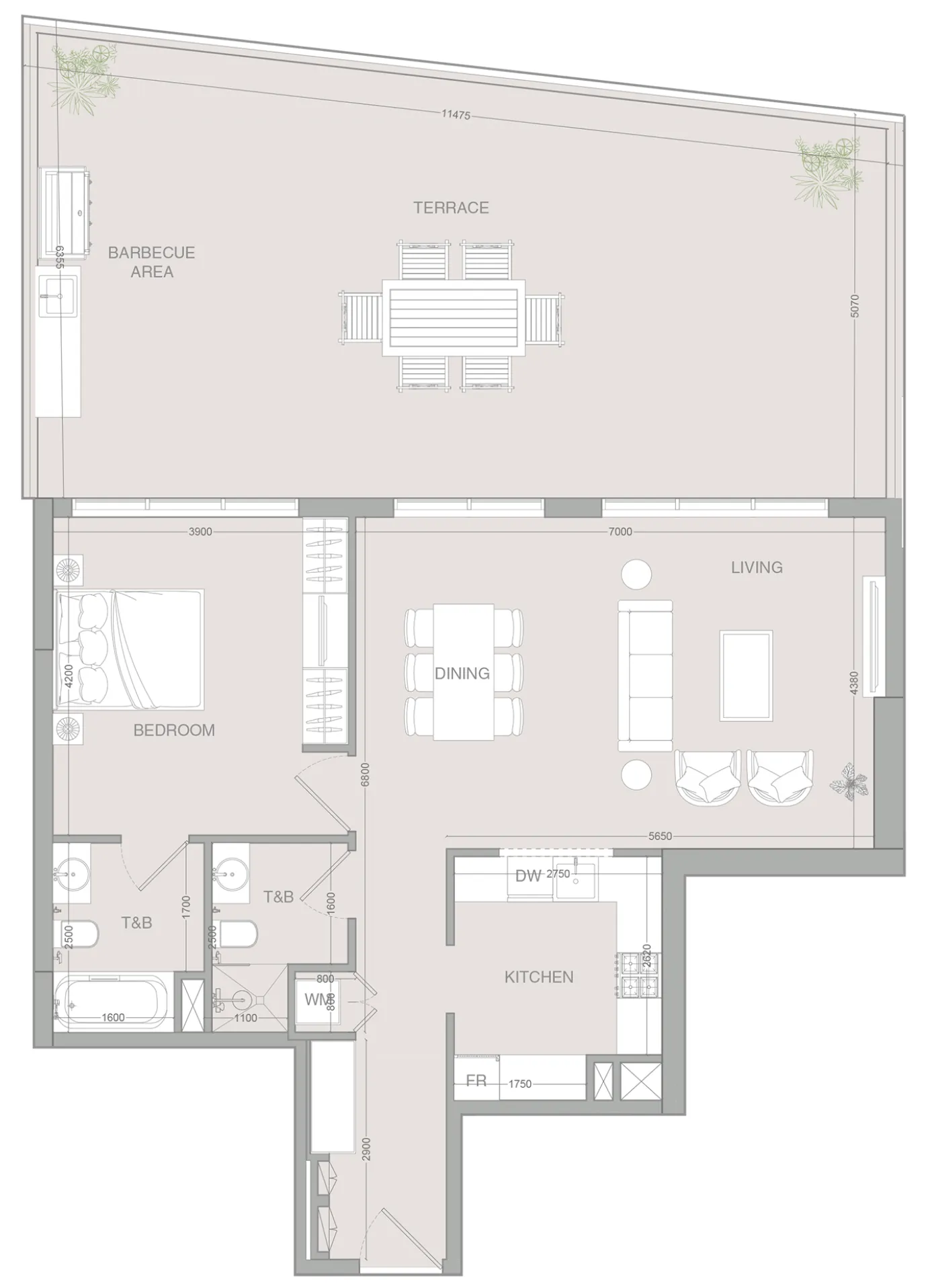1 bedroom Apartments floor plan at V1STARA House 2