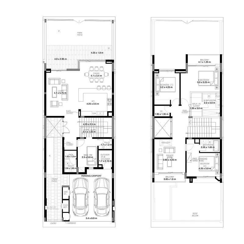 3 bedroom Villa floor plan at Marbella Villas